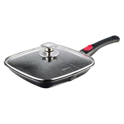 Frying pan with lid, aluminum, black KINGHoff