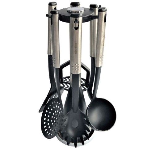 Kitchen serving utensils, set of 7 elements, nylon-steel Kinghoff