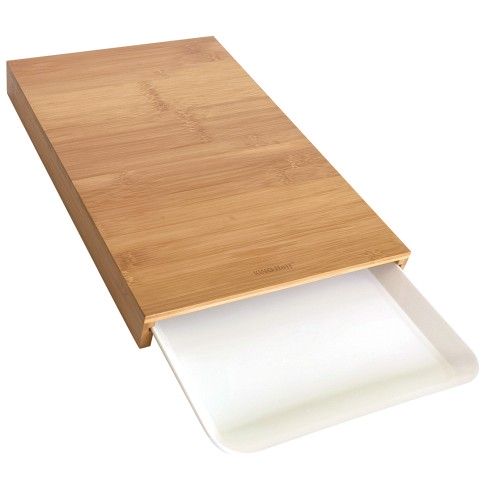 KH1681 Bamboo chopping board with plastic tray