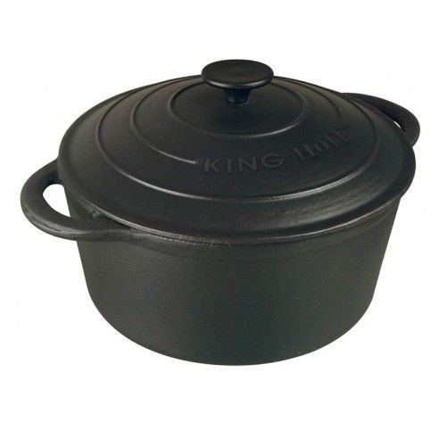 Pot, cast iron, black, ?21cm, 2,4l Kinghoff