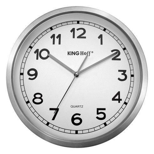 Wall clock, plastic ?30cm, biały Kinghoff