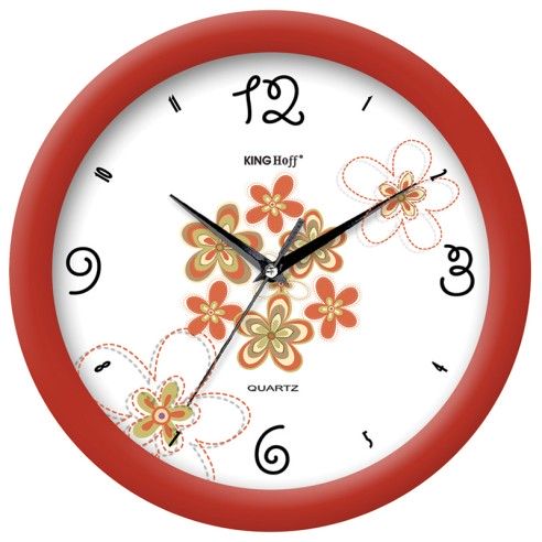 Wall clock with flowers pattern Kinghoff